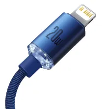 Кабель Baseus Crystal Shine Series Fast Charging Data Cable Type-C to Lightning PD 20W 1.2m Синій