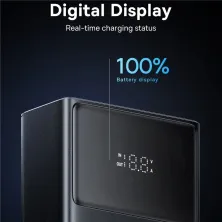 УМБ Baseus Star-Lord Digital Display 30000mAh 65W 6A с технологией QC3.0+PD3.0 2USB+Type-C + Кабель USB to Type-C Черный