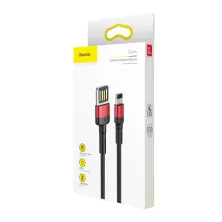 Кабель Baseus Cafule Cable Special Edition USB to Lightning 2.4A 1m Чорно-Червоний