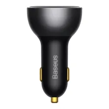Автомобільний зарядний пристрій Baseus Digital Display PD 3.1 Dual Fast Charger Car Charger 140W USB+Type-C + Кабель Type-C to Type-C 240W 1м Чорний