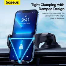 Автотримач для телефона Baseus UltraControl Go Series Clamp-Type Phone Holder Suction Cup Version на торпедо Чорний