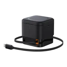 Бездротовий зарядний пристрій Baseus MagPro Series 2-in-1 Magnetic з функцією MagSafe і Qi2 20W та вбудованим кабелем Type-C Чорний