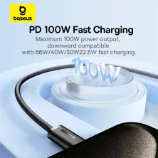 Кабель Baseus Dynamic 3 Series Fast Charging Data Cable Type-C to Type-C 100W 20V 5A 2m Чорний