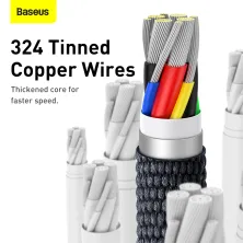 Кабель Baseus Crystal Shine Series Fast Charging Data Cable Type-C to Type-C 100W 20V 5A 1.2m Чорний