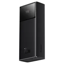 УМБ Baseus Star-Lord Digital Display 30000mAh 22.5W с технологией QC3.0+PD3.0 2USB+Type-C + Кабель USB to Type-C Черный