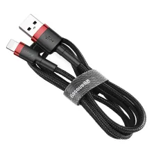 Кабель Baseus Cafule Cable USB to Lightning 2.4A 0.5m Чорно-Червоний