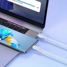 Кабель Baseus Pudding Series Fast Charging Data Cable Type-C to Type-C 100W 20V 5A 2m Білий