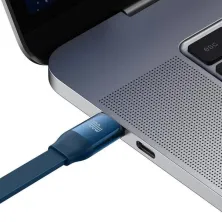 Кабель Baseus Bright Mirror 2 Series Retractable 3-in-1 Fast Charging Data Cable Type-C to Lightning+Type-C+MicroUSB 100W 1.1m Синий