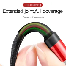 Кабель Baseus Cafule Cable Special Edition USB to Lightning 2.4A 1m Чорно-Червоний