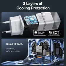 Сетевое зарядное устройство Baseus GaN5S Fast Charger 1C PD3.0 30W Type-C 3A Белый