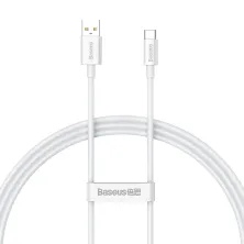 Кабель Baseus Superior Series Fast Charging Data Cable USB to Type-C 100W 20V 5A 1m Білий