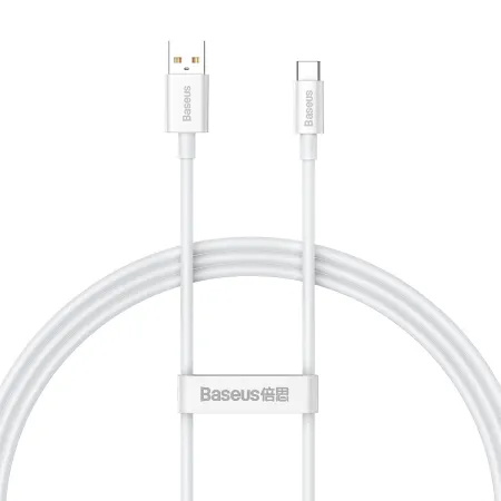 Кабель Baseus Superior Series Fast Charging Data Cable USB to Type-C 100W 20V 5A 1m Білий