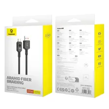 Кабель Baseus Unbreakable Series Fast Charging Data Cable USB to Type-C 100W 20V 5A 1m Чорний