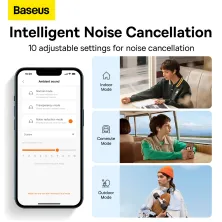 Бездротові Bluetooth навушники Baseus Bowie M2+ з функцією шумозаглушення ANC Білий