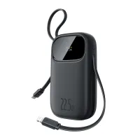 УМБ Baseus EnerFill FC31 Qpow3 Dual-Cable 10000mAh 22.5W с технологией QC3.0+PD3.0 и iP 20W+Type-C 22.5W кабелем Черный