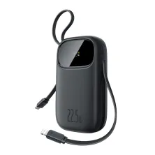 УМБ Baseus EnerFill FC31 Qpow3 Dual-Cable 10000mAh 22.5W с технологией QC3.0+PD3.0 и iP 20W+Type-C 22.5W кабелем Черный