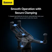 Бездротовий автомобільний зарядний пристрій Baseus Stable Gravitational Wireless Charging Car Mount Pro з технологією Qi 15W Чорний