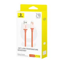 Кабель Baseus 0℃ Series Fast Charging Data Cable USB to Lightning 2.4A 1m Помаранчевий