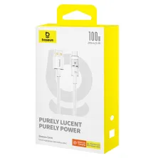 Кабель Baseus Gem Series Fast Charging Data Cable USB to Type-C 100W 20V 5A 2m Білий