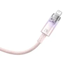 Кабель Baseus Explorer Series with Smart Temperature Control Fast Charging Data Cable USB to Lightning 2.4A 1m Рожевий