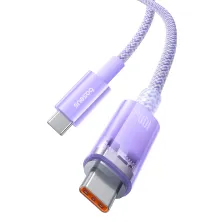Кабель Baseus Explorer Series with Smart Temperature Control Fast Charging Data Cable Type-C to Type-C 100W 20V 5A 2m Фіолетовий