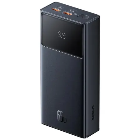 УМБ Baseus Star-Lord Digital Display 30000mAh 65W 6A с технологией QC3.0+PD3.0 2USB+Type-C + Кабель USB to Type-C Черный