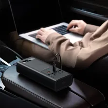 Автомобильный инвертор Baseus Super Si Inverter 500W (220V CN/EU) 2Розетки+USB+Type-C 3A с технологией QC3.0+PD3.0 Черный