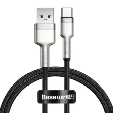 Кабель Baseus Cafule Metal Data Cable USB to Type-C 66W 11V 6A 1m Черный