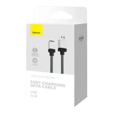 Кабель Baseus CoolPlay Series Fast Charging Cable USB to Lightning 2.4A 1m Чорний