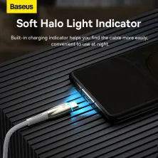 Кабель Baseus Glimmer Series Fast Charging Data Cable USB to Type-C 100W 20V 5A 1m Белый