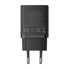 Сетевое зарядное устройство Baseus Cube Fast Charger QC3.0+PD3.0 30W USB+Type-C 3A Черный