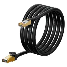 Кабель Baseus High Speed CAT7 Seven Types RJ45 10Gigabit Network Cable Ethernet Круглий 2m Чорний