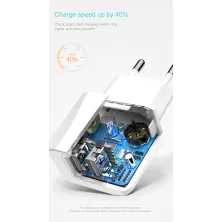 Сетевое зарядное устройство Baseus Mini Dual-U Charger 2USB 2.1A Белый