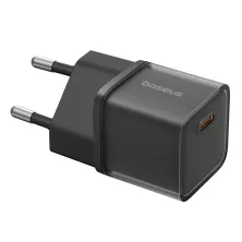 Мережевий зарядний пристрій Baseus GaN5S Fast Charger 1C PD3.0 20W Type-C 3A Чорний