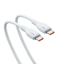 Кабель Baseus Pudding Series Fast Charging Data Cable Type-C to Type-C 100W 20V 5A 2m Білий