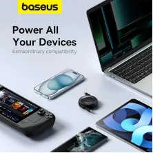 Кабель Baseus Free2Draw Mini Retractable Charging Data Cable Type-C to Type-C 100W 20V 5A 1m Черный