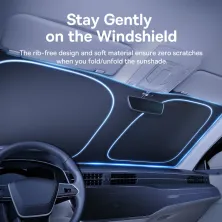 Солнцезащитная шторка автомобильная Baseus GoTrip DT1 Single Car Windshield Sunshade 80х150 см Черный