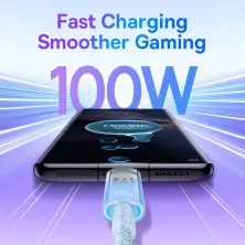 Кабель Baseus Explorer Series with Smart Temperature Control Fast Charging Data Cable Type-C to Type-C 100W 20V 5A 2m Блакитний