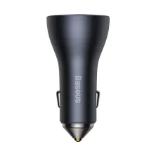 Автомобильное зарядное устройство Baseus Golden Contactor Pro Triple Fast Charger Car Charger 65W USB+2Type-C Серый