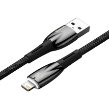 Кабель Baseus Glimmer Series Fast Charging Data Cable USB to Lightning 2.4A 2m Чорний