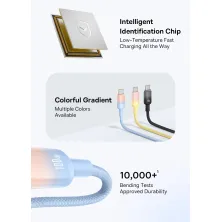 Кабель Baseus Discolor Series Fast Charging Data Cable USB to Type-C 100W 20V 5A 1m Блакитний