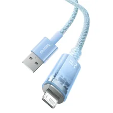 Кабель Baseus Explorer Series with Smart Temperature Control Fast Charging Data Cable USB to Lightning 2.4A 1m Блакитний