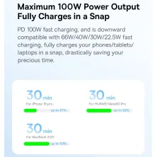 Кабель Baseus Dynamic 3 Series Fast Charging Data Cable Type-C to Type-C 100W 20V 5A 2m Чорний