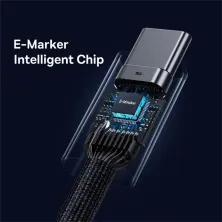 Кабель Baseus Flash 2 USB4 Series Fast Charging Data Cable Type-C to Type-C 240W 8K@60Hz 40Gbps 1m Черный