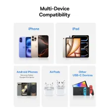 УМБ Baseus EnerFill FC21 Qpow 3 Ultra 10000mAh 22.5W з технологією QC3.0+PD3.0 + Кабель Type-C to Lightning Сріблястий