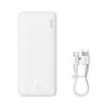 УМБ Baseus Airpow Fast Charge 10000mAh 20W 3A з технологією QC3.0+PD3.0 USB+Type-C Білий