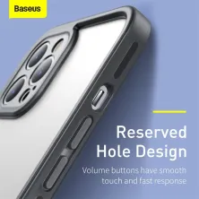 Чохол бампер Baseus Camera Lens Protector Frame Case для Iphone 12 Pro Max 6.7" Чорний