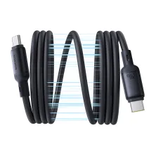Кабель Baseus PicoGo Magnetic Liquid Silicone Series Fast Charging Data Cable Type-C to Type-C 240W 1m Чорний