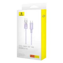 Кабель Baseus Explorer Series with Smart Temperature Control Fast Charging Data Cable Type-C to Type-C 100W 20V 5A 1m Фіолетовий
