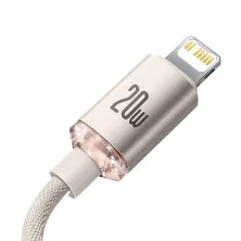 Кабель Baseus Crystal Shine Series Fast Charging Data Cable Type-C to Lightning PD 20W 1.2m Рожевий